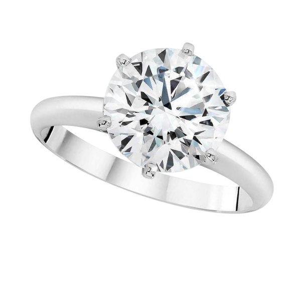 Huge 10 Carat 14K Gold Round Lab Grown Diamond Ring