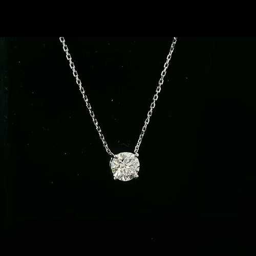 Huge Round GIA CERTIFIED 4 Carat Lab Grown Diamond Pendant Jewelry White Gold