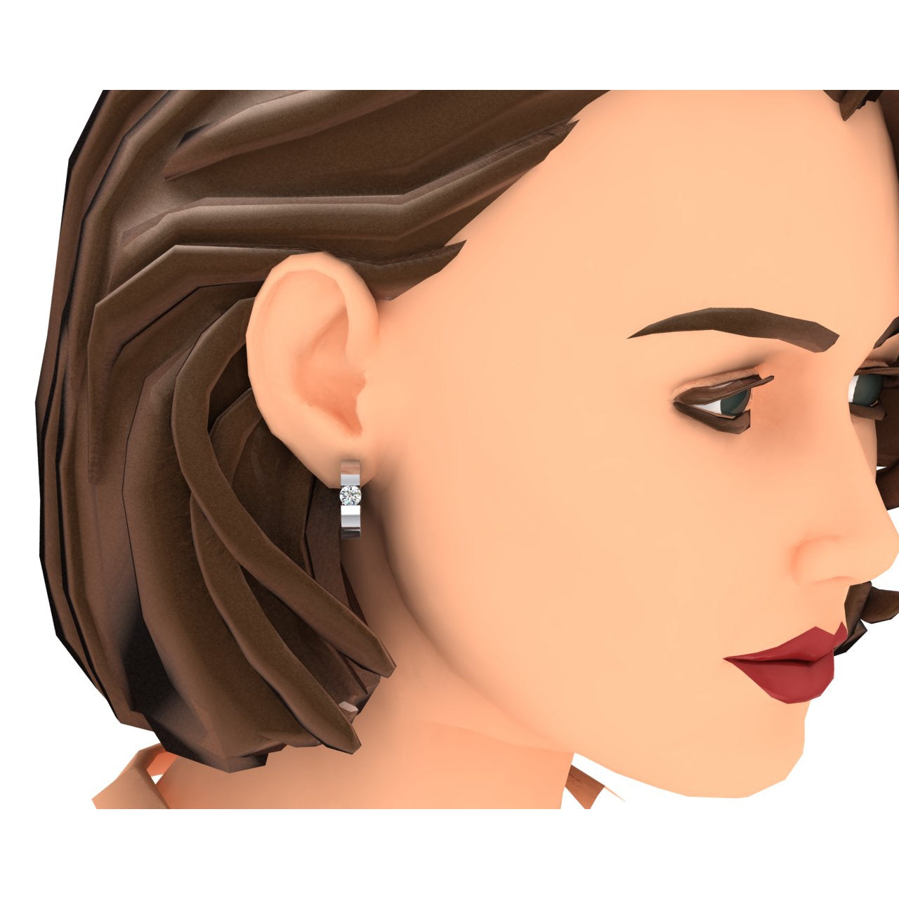 Diamond Huggies Earrings For Women