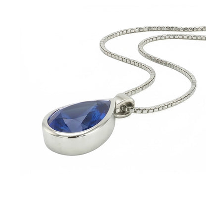 IGI CERTIFIED Bezel Cornflower Blue Sapphire Pendant For Men