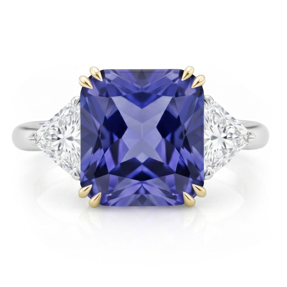 IGI CERTIFIED Diamond Sapphire 7 Carat Engagement Ring