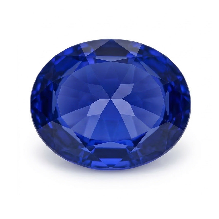 IGI CERTIFIED Loose Ceylon Color Blue Sapphire Approx. 7 Carats Oval Cut Gemstone