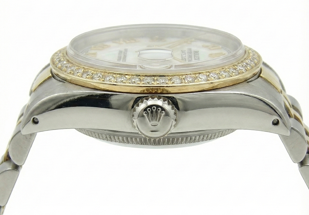 Jubilee Bracelet Ss & Gold Roman Dial Rolex Date Just Women Watch