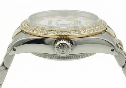 Jubilee Bracelet Ss & Gold Roman Dial Rolex Date Just Women Watch