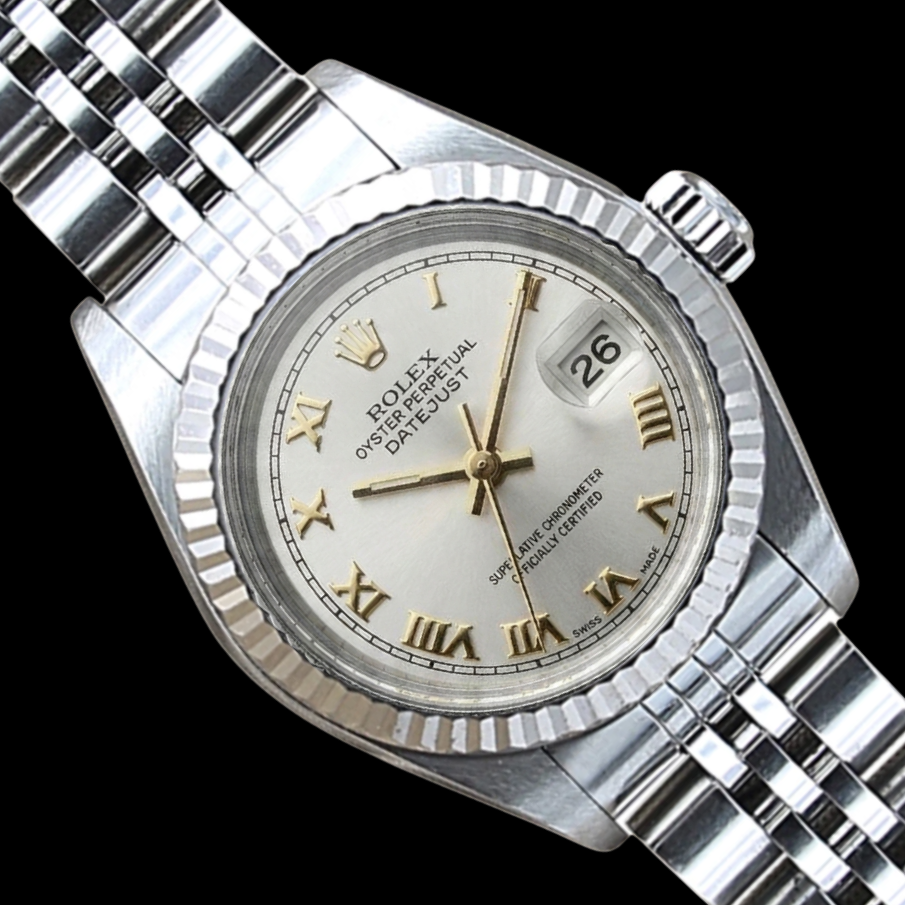 Jubilee Bracelet Ss Ladies Rolex Datejust Watch  Roman Dial Rolex