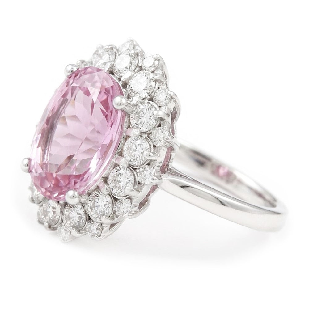 Kunzite Gemstone Engagement Ring