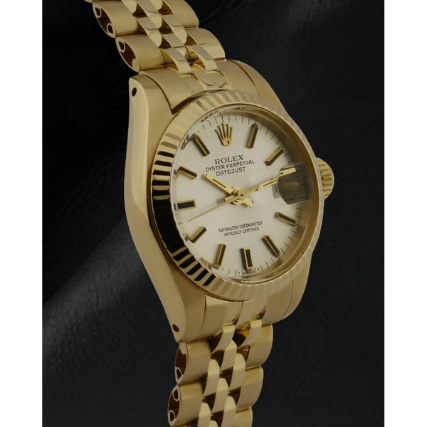 Rolex Lady Datejust 26 mm Yellow Gold President Style Watch