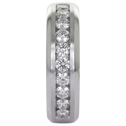 Lab Grown Diamond Eternity Band 1.35ct - White Gold 10K