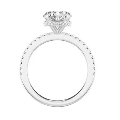 Lab Grown Big Diamond Anniversary Ring 7.56 Carats White Gold 14K Jewelry New