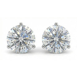 Lab Grown Diamond Stud Earrings 2 Carats Women CERTIFIED Jewelry White Gold 14K