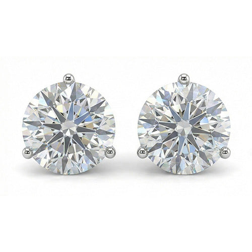 Lab Grown Diamond Stud Earrings 2 Carats Women CERTIFIED Jewelry White Gold 14K