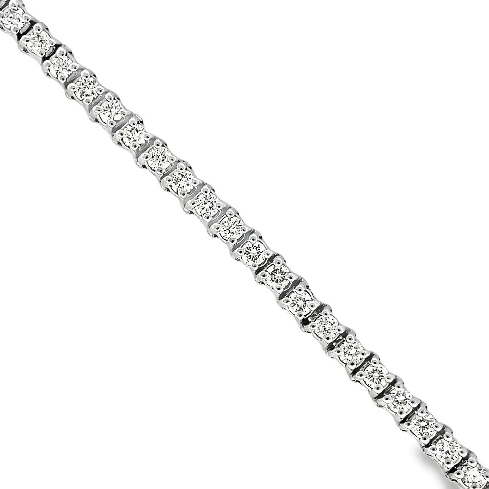 Lab Grown Diamond Tennis Bracelet Round Cut 6 Carats White Gold Jewelry