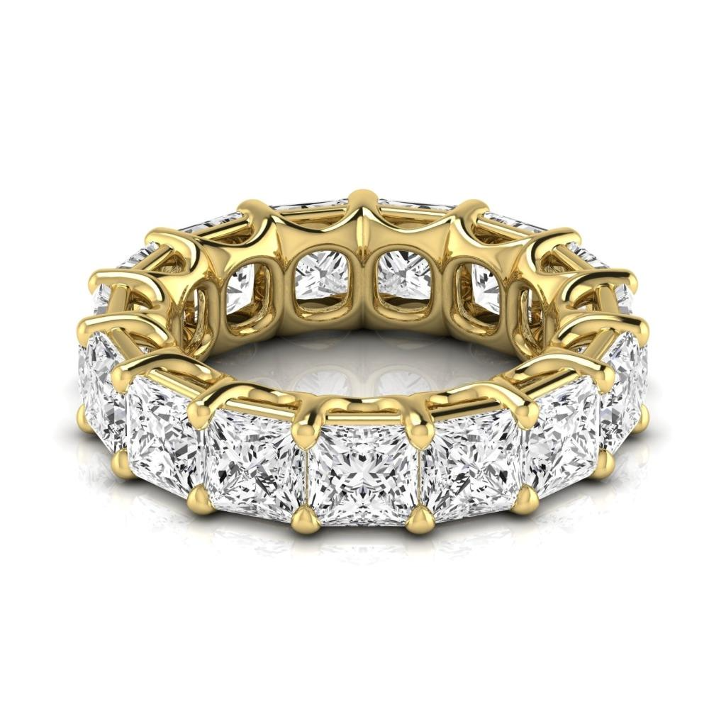 lab grown princess diamond 11.25ct band side angle