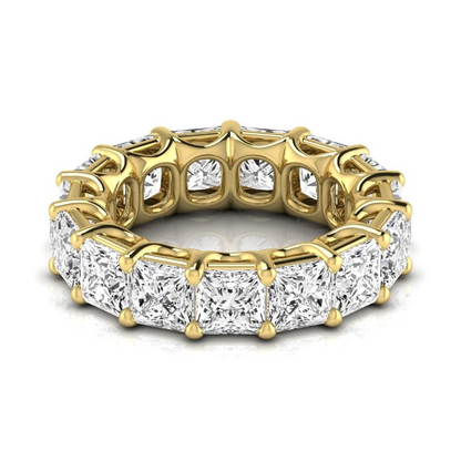 lab grown princess diamond 11.25ct band side angle