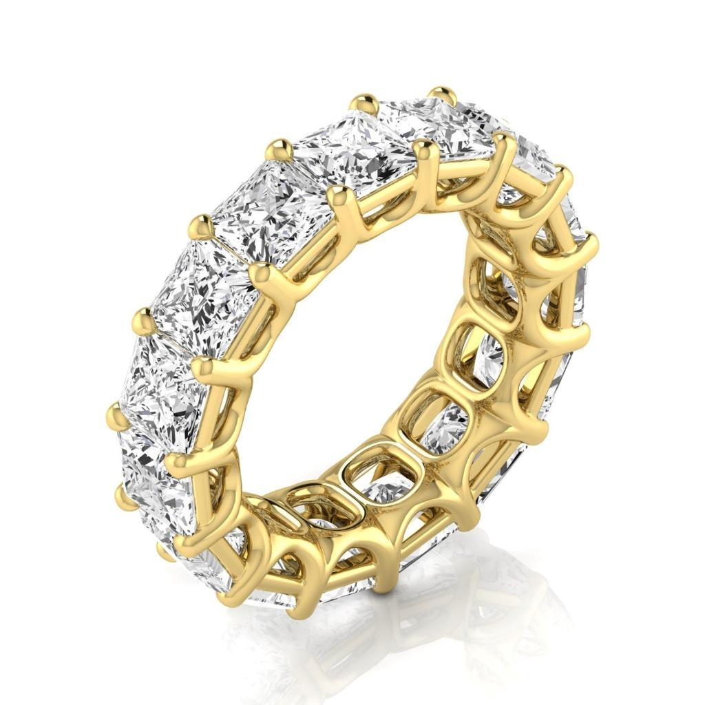 lab grown princess diamond 11.25ct band front view