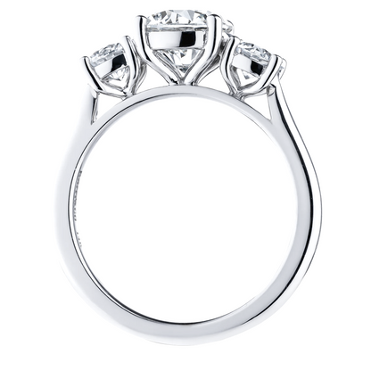 Lab Grown Diamond Three Stone Wedding Ring 14K White Gold