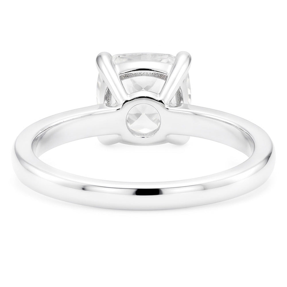 Ladies Solitaire Engagement Ring Old Cut Cushion Mined Natural Real Diamond ( Not Lab Grown ) 5 Carats