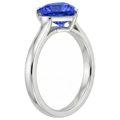 Natural Real ( Not Lab Grown )  Ladies Solitaire Ring Heart Light Blue Sapphire 14K Gold 2 Carats