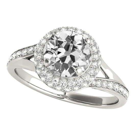 natural round diamond 4.50ct ring front view