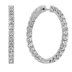 Ladies In And Out Diamond Hoops