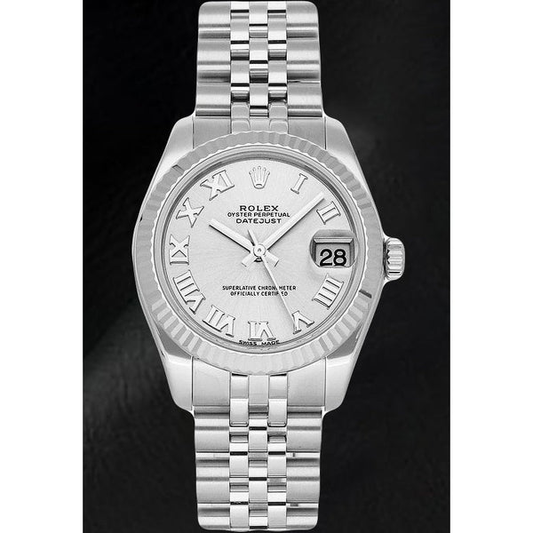 Ladies Rolex 178274 Date-just 31mm Silver Roman Dial Watch