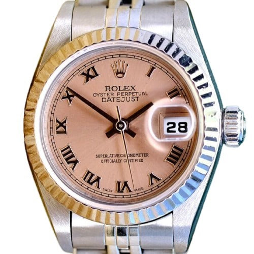 ROLEX LADY SALMON ROMAN DIAL WATCH