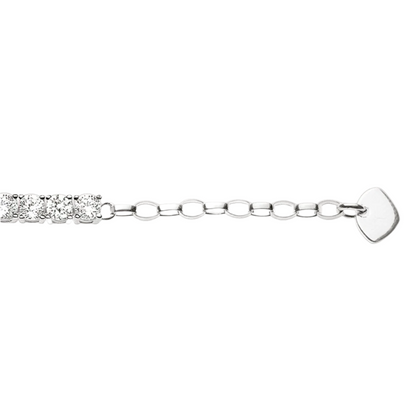 Ladies Bracelet White Gold 14K 6.75 Ct. Prong Setting Round Lab Grown Diamonds