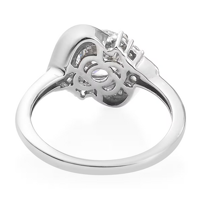 Ladies Gold Round Old Miner Genuine Natural Earth Mined Diamond Ring Twisted Style 1.75 Carats