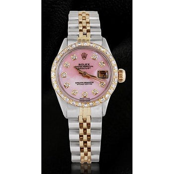 Ladies Pink Mop Diamond Dial