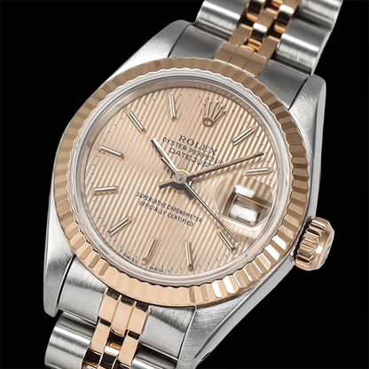 Ladies Rolex Date Just Watch Dial Two Tone Jubilee Bracelet