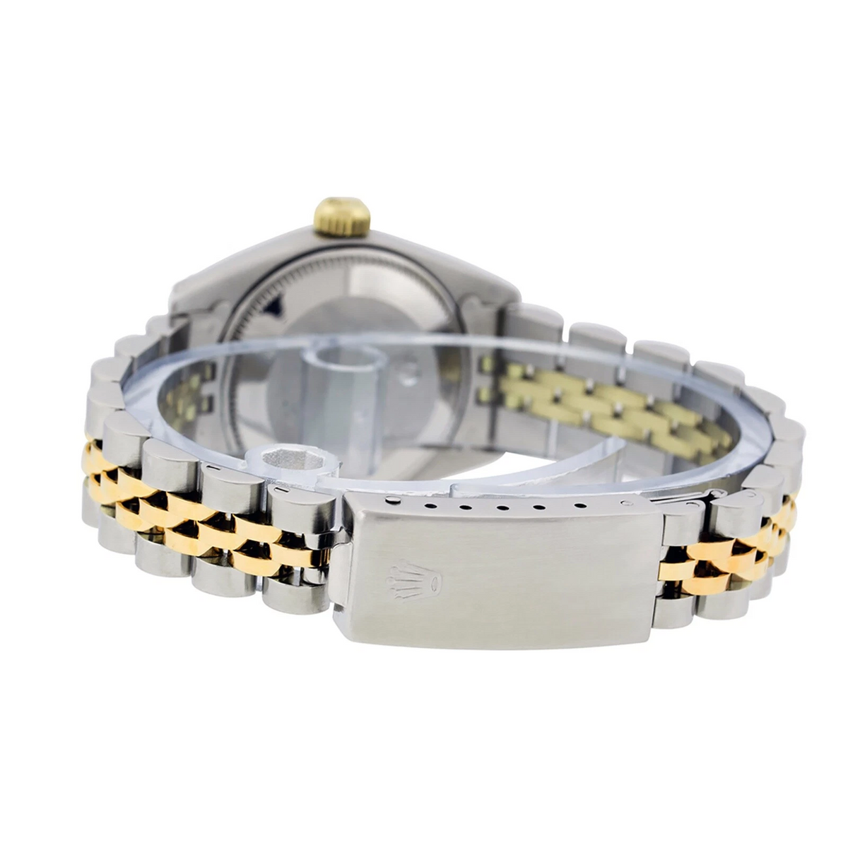 natural diamond watch on white background