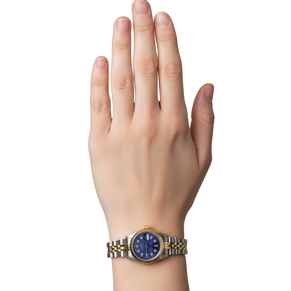 Ladies datejust 26 mm Blue Baguette Dial P4