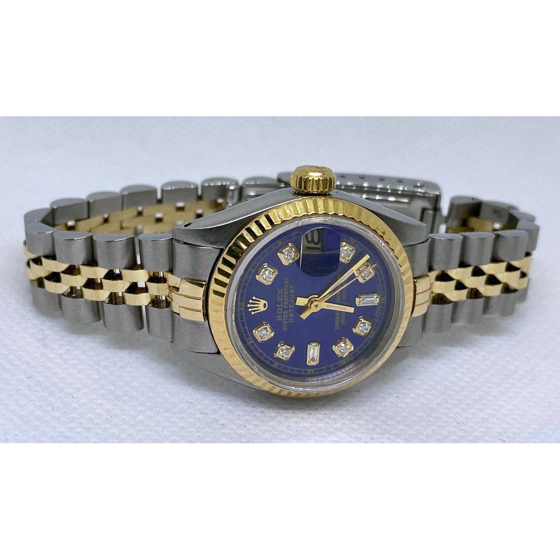 Ladies datejust 26 mm Blue Baguette Dial