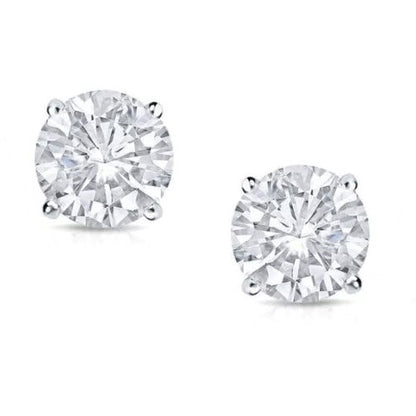 Lady Studs Earrings 4 Carats GIA Certified Lab Grown Diamonds 14K White Gold
