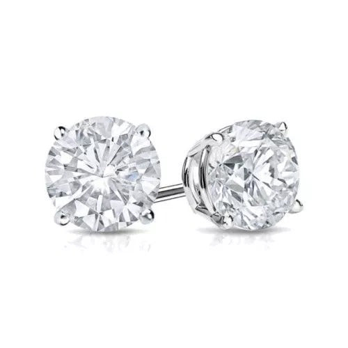 Lady Studs Earrings 4 Carats GIA Certified Lab Grown Diamonds 14K White Gold
