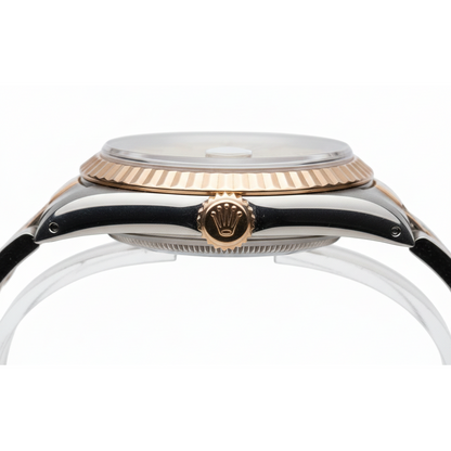 Lady Watch Champagne Stick Dial Rolex Bezel Yellow Gold Jubilee
