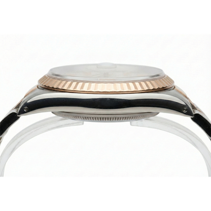 Lady Watch Champagne Stick Dial Rolex Bezel Yellow Gold Jubilee