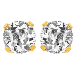 Large 10 Carat Round Diamond Earrings