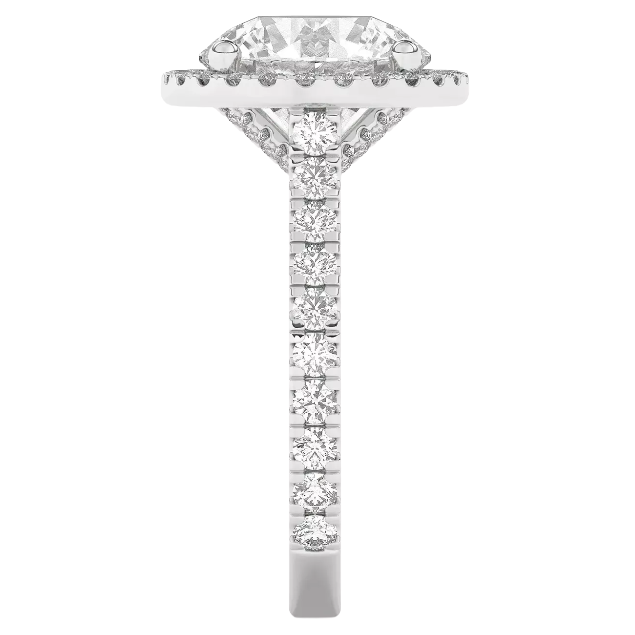 Large Halo Lab Grown Diamond Engagement Women Ring 8 Carats Pave Set Jewelry New