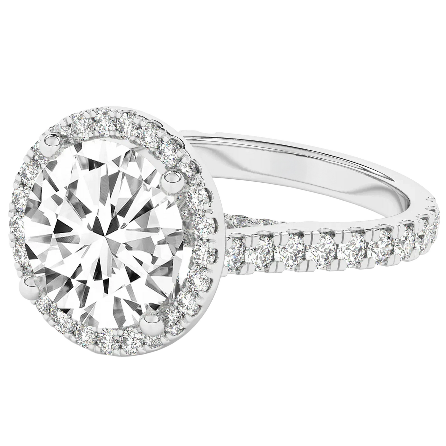 Large Halo Lab Grown Diamond Engagement Women Ring 8 Carats Pave Set Jewelry New