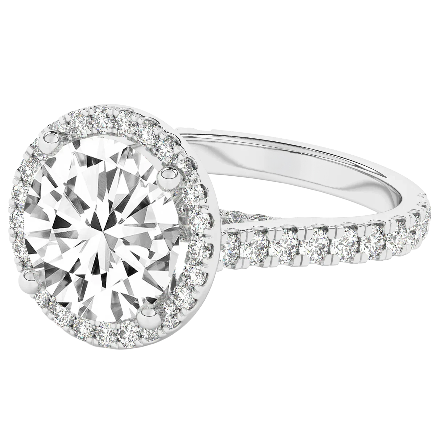 Large Halo Lab Grown Diamond Engagement Women Ring 8 Carats Pave Set Jewelry New