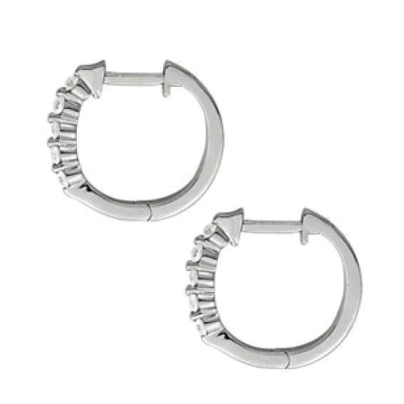 Little Diamond Gold Earring Hoops