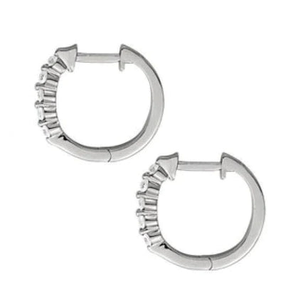 Little Diamond Gold Earring Hoops
