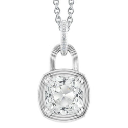 Lock Style 6 Carat Earth Mined Diamond Pendant