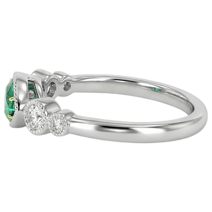 Natural Real ( Not Lab Grown ) Marquise Cut Green Emerald GIA Ring Simple Women’s Diamond Jewelry