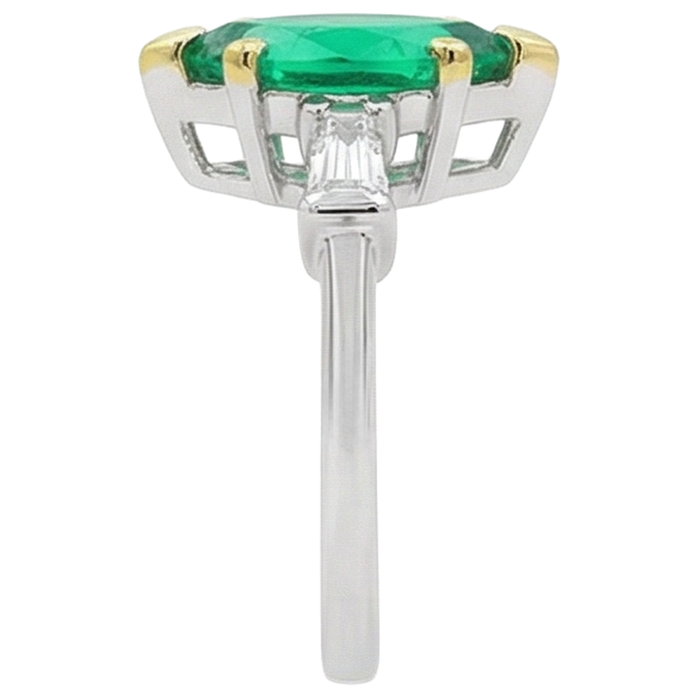 Natural Real ( Not Lab Grown ) Marquise Green Emerald GIA Ring Casual Women’s Jewelry