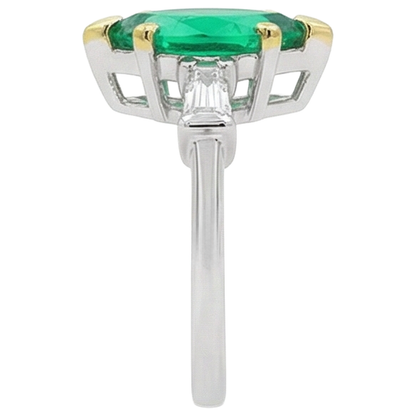 Natural Real ( Not Lab Grown ) Marquise Green Emerald GIA Ring Casual Women’s Jewelry