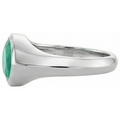 Natural Real ( Not Lab Grown ) Marquise Green Emerald GIA Ring Solitaire Mens Jewelry