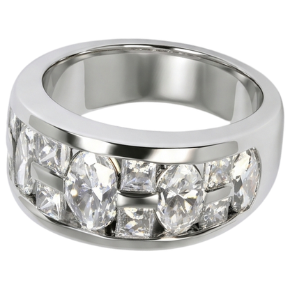 Marquise & Princess Cut Diamond Engagement Mens Band Ring White Gold 10K 5 Ct