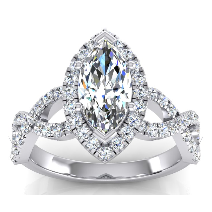 Marquise Infinity Natural Earth Mined Diamonds Jewelry